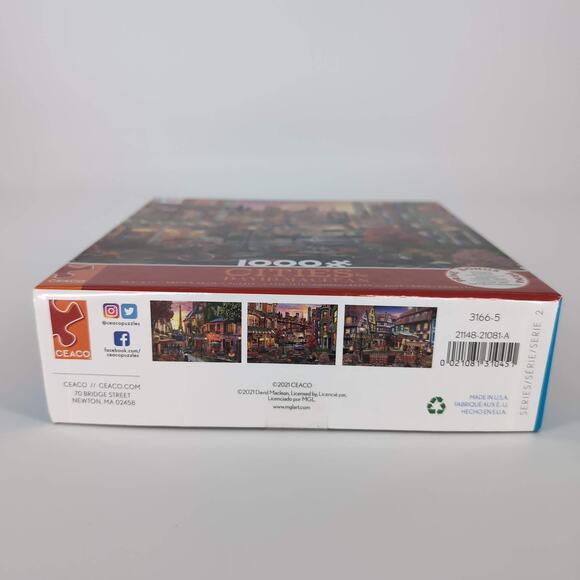 Ceaco 1000 Piece "Cities" by David MacLean Jigsaw Puzzle with Poster - GUC - Picture 5 of 12